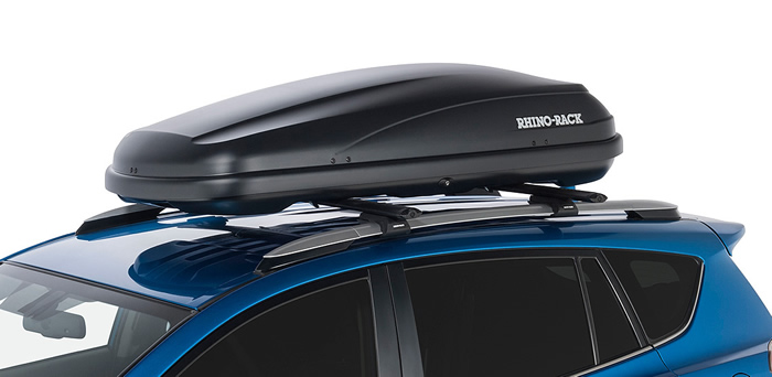 Rhino Masterfit luggage box on car