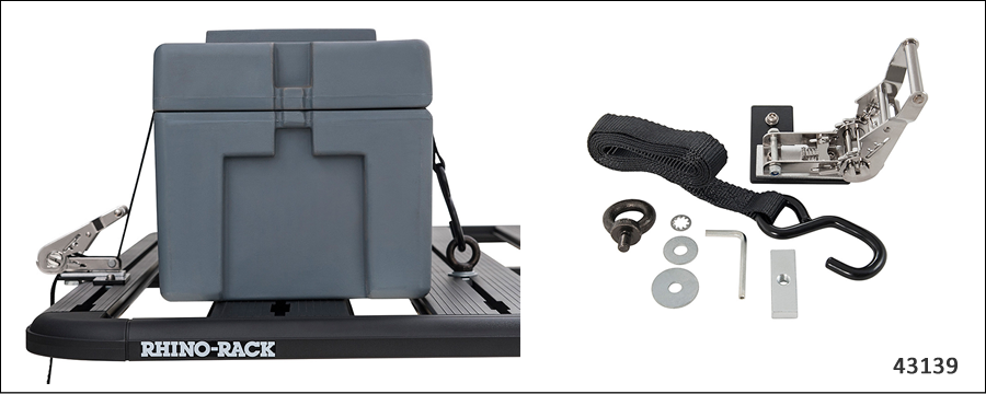 Rhino Rack Pioneer Cargo Corner Bracket Kit 43256 – 4-Piece Aluminum Anchors For Roof Trays & Platforms